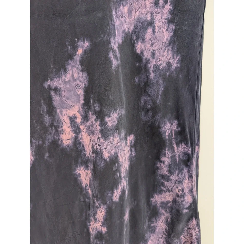 Stateside Tie Dye Midi Slip Skirt Womens S Purple Black Boho Indie Festival Chic